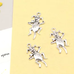 Charms 20pcs 26x16mm Puppy Pendants Car Accessori Jewelry Trendy Antique Silver Color