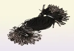 1000 PCs 105cm Black Hang Tag String com pino de segurança de latão de metal bom para Garment1485815