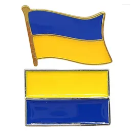 Brooches Ukraine Flag National Emblem Brooch Badge Clothes Cap Hat Lapel Pin Jewelry Gift