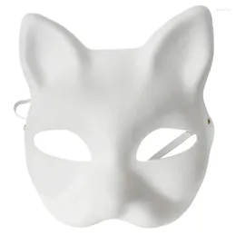 パーティー用品DIYSブランクペイント可能なマスク芸術プロジェクトシアターのための空白の塗装可能なマスクマッハハロウィーンズマスカレードパーティー教室アート