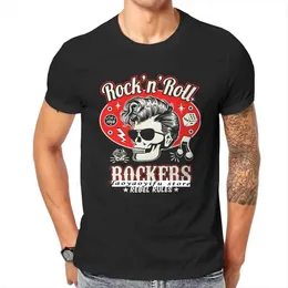 Magliette maschili da uomo rockabilly rock and roll magazzino creativo cool cranio da dadi a dadi grafici magliette grafiche