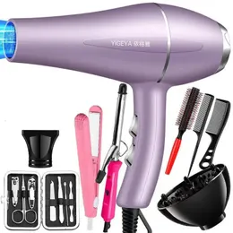 220V hårtork professionell 1200W Gear Strong Power Blow Wrather Brush för frisör Barber Salong Tools Hair Dryer Fan 240508