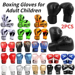 Pu Leather Hand Gloves Boxing Training Terming Meat Muay Thai Competition Glove for Kids Adult Sports Supply 240506