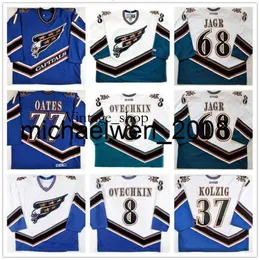 Vin Weng Custom 68 Jaromir Jagr 8 Alex Ovec 77 Adam Oates Hockey Jersey Stitched CCM något namn ditt nummer anpassar