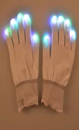 F17 flashing Led gloves for KTV Party Finger Flashing Glow Flashing Fingertip Light LED Gloves Magic Gloves8896105