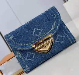 Top Luxury Denim Wallet Designer Portafoglio Min