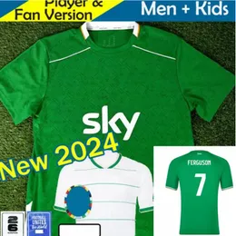 2024 Irland Home Green Soccer Trikots Kit Doherty Duffy 23 24 Nationalmannschaft White Tops Tee Egan Brady Keane Hendrick McClean Football Shirt Männer Kinderuniform Ferguson