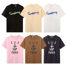 Designer di magliette dell'arco trionfale Celinnes T-shirt da donna T-shirt marca alla moda di branco a maniche corte a maniche corta Coppia estiva.