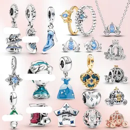 925 Sterling Silver fit pandoras charms Bracelet beads charm cinderella Beadpumpkin car Potdemiel