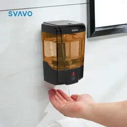 Dispensador de sabão líquido Svavo Montado a parede Auto sem contato Bateria de sensor operado adequado para acessórios para o banheiro da cozinha de escritório