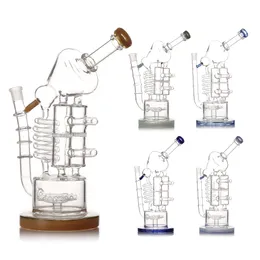 13 인치 대규모 헤드 유리 봉 랜덤 랜덤 물 담뱃대 유리 봉오버 장비 재활용 재활용 스팀 펑크 스트링 파이프 물 봉