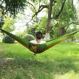 Móveis ao ar livre viagens portáteis acampamentos ao ar livre pendurando uma rede dupla e dupla com mosquito net 270*140cm