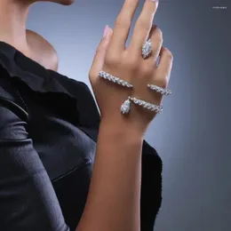 Bangle Stonefan Anhänger Armband für Frauen Femme Charme y2k ein Stück Zirkon Mode Bankett Handlinge Palmschmuck Handarmbänder