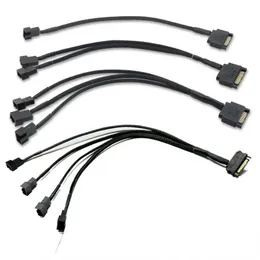 SATA 1 To 3 4 5 4-Pin Power Cable PC Computer Cooling Fan Splitter Hub Converter Adapter Extension Wire Cord Computer Cables