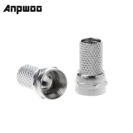 2024 ANPWOO 10 Pcs 75-5 F Connector Screw On Type For RG6 Satellite TV Antenna Coax Cable Twist-onfor satellite TV F connector