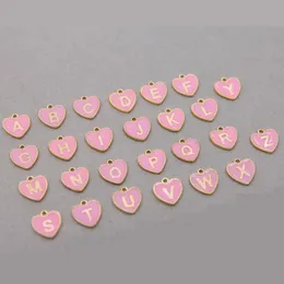 Handy -Handy -Gurte Charms Cartoon Pink 26 Buchstabe DIY Anhänger Keychain Hülle Legierung Tropf Öl Ohrring Halskette Armband Bag Schmuckzubehör Großhandel #013