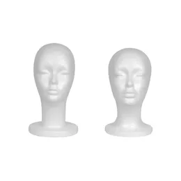 Mannequin Heads The female foam manikin head dummy development display frame is used to the of wig accessories and glasses in shopping centers Q240510