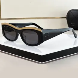 Kadın moda oval çerçeve güneş gözlüğü yüksek kaliteli plaj partisi güneş gözlüğü tasarımcısı metal çerçeve gözlükleri orijinal ambalaj kutusu ch 9232
