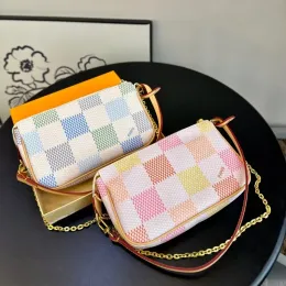 Mode kvinnors lyxdesigner checkerboard medeltida mahjong väskor kvinnors handväska axelväska underarmsäck crossbody väska handväska kvinnlig fritid 22 cm