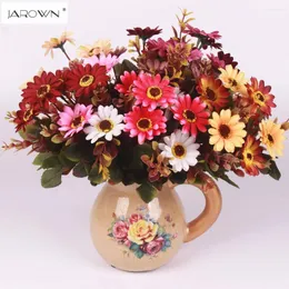 Decorative Flowers JAROWN Artificial Silk Dasiy Bouquet Fake Flower Arrange Table Wedding Home Decor Party Accessory Fleur Artificielle