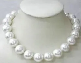 Classica collana di perline da 14 mm South Mare rotondo con guscio bianco Collana perla 18 pollici 925 Accessori d'argento4640017