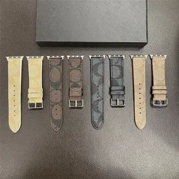 Fashion Brand Designer WatchBands Cinghies for Apple Watch 8 7 6 5 4 3 2 SE CINDAZIONE CANDA DI PELLA CANDATURA IWATCH 49mm 45mm 41mm 44 mm 42 mm 40 mm 38 mm