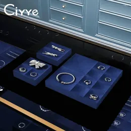 Piastre decorative ciyye blu gioielli oggetti di scena anello di moda anello per le orecchie del braccialetto da banco vassoio
