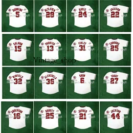 Vin 1989 All Star Retro Baseball Jersey Mike Trout Brian Downing Tim Salmon Wally Joyner Reggie Jackson Chuck Finley Jim Edmonds Chili Davis Bo