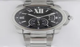 Новый калибр DE Bracelet Bracelet Mens Mens Automatic Mechanical Watch W7100016