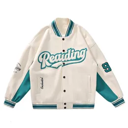 Brief bedruckt Unisex Baseball Uniform American Vintage College -Stil Jugendjacke Streetwear Handsome Biker Jackets Kleidung 240508