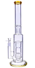 Bongo de vidro de vidro de 18 polegadas pesado grosso de várias cores de copo aleatório Bongud Bong Catcher Wellyfish filtro LIGHAH GLOG BONG DAB RECIPLA RECYCLER BONGS