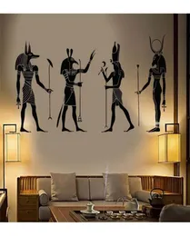 Decoração de parede grande egypt egípcio de Deus, adesivo de vinil arte removível pôster moderno ornament anubis ra seth apis mural d547 2106112812