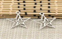 200pcslot Ancient Silver Alloy Star Charms hängen för DIY -smycken som gör resultat 23x21mm4762238