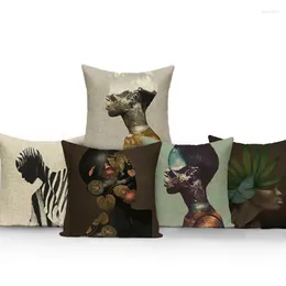 Pillow Abstract Character Avatar Print Pattern Cover For Pillowcases Covers Sofa 45 Nordic Home Decoration Funda De Almohada
