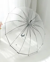 Ombrelloni trasparenti parasole per bambini ombrello pioggia donne carine paraguas di buona qualità Poe6963553