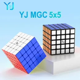 yj mgc 5x5 m ملصق مكعب السرعة المغناطيسية بدون تململ مهني MGC 5 m ألعاب Cubo Magico Puzzle MGC 5M 240426