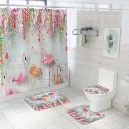Banyo paspaslar modern doğal banyo set duş perdesi baskılı anti-kayma paspas tuvalet zemin halıları halı kaide halı