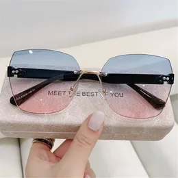 Brązowe okulary przeciwsłoneczne kwadratowe szklanki mody vintage duże okni słońca odcienia dla strefnebril dames de sol feminino 240510
