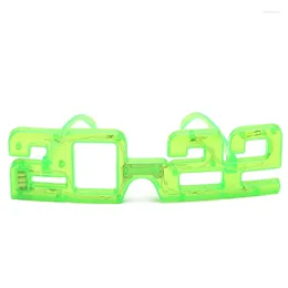 Clip per capelli Digital Glasses Party Funny Happy Year Eyecyes 2024 LED Light Up Glow Ornament Accessori