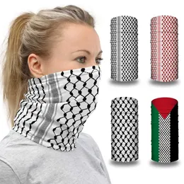 Máscaras de moda Máscaras de pescoço Palestina keffiyeh bandanas Capa de lenço árabe com lenço árabe em máscara de máscara de máscara de máscara de máscara de cabeça multi -funcional q240510