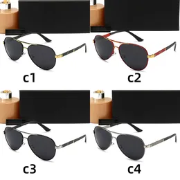 Óculos de sol polarizadores para mulheres Mens óculos de sol Homens que dirigem moda de luxo Os óculos de luxo da tendência da tendência UV de proteção de sol dos óculos piloto da marca piloto Goggles Whadadistas MOQ = 10