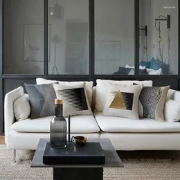 Cuscino coperchio grometico per soggiorno divano in cotone in cotone decorativo kussenhoes comodo lancio morbido housse de coussin
