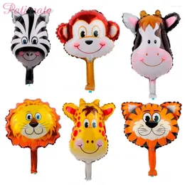 Party -Dekoration Patimat 6PCs/Los Tierkopf Folienballons Lion Affen Helium Ballon Safari Tiere Kinder Spielzeug für Baby -Deco