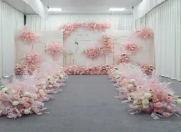 Dekoracyjne kwiaty wieńce różowe serie Wedding kwiatowy aranżacja sztuczna stół stół ołowiu