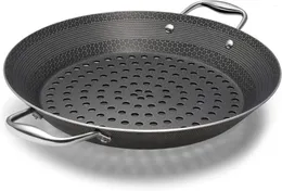 Ferramentas Hybrid Hybrick BBQ BBQ Grill Pan Seguro a calor a 900 F Lavagem de louça Segura 13 polegadas de diâmetro 4 de altura e pesa 3 libras