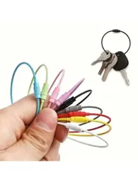 10pcs Set Stainless Steel Luggage Tag Keychain For Women Screw Lock Colorful Round Shape Ideal Outdoor Use 240511