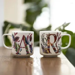 Mugs Creative Espresso Original Breakfast Ceramic Sublimation Mug Aftnoon Tea Bone China Kahve Fincan Takimlari Couple Cups