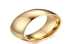 Устойчивые к царапинам кольца из нержавеющей стали для мужчин Золотое кольцо широкое 8 мм веса 154 г размера 6133397314