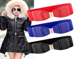 Elastic Wide Canvas Red Leather Fashion Big Women Belt Ladies Belts For Dress Coat Designer Stretch Corset Coat Femme Women Belt B2578113