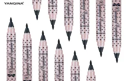 New Yanqina 36H Make -up Eyeliner Bleistift wasserdichte schwarze Make -up Eyeliner Pen ohne blühende Präzision flüssige Augen Liner 12pcsset Drop 9691858